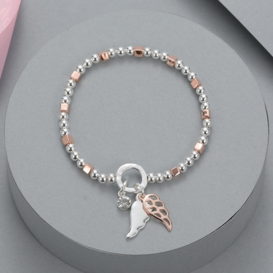 Gracee Jewellery Angel Wings Charm Bracelet