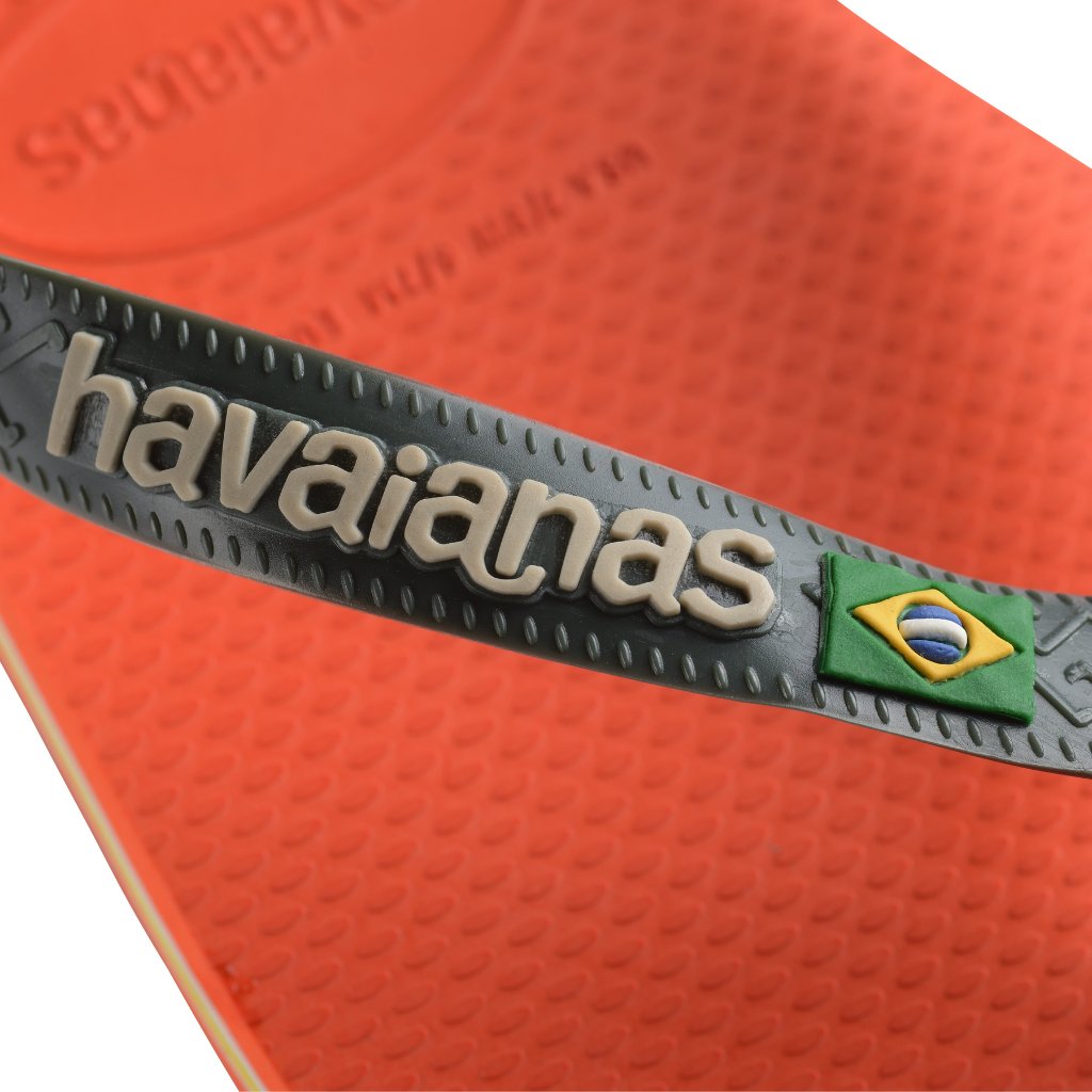 Havaianas Brasil Logo Sunset Orange Flip Flops