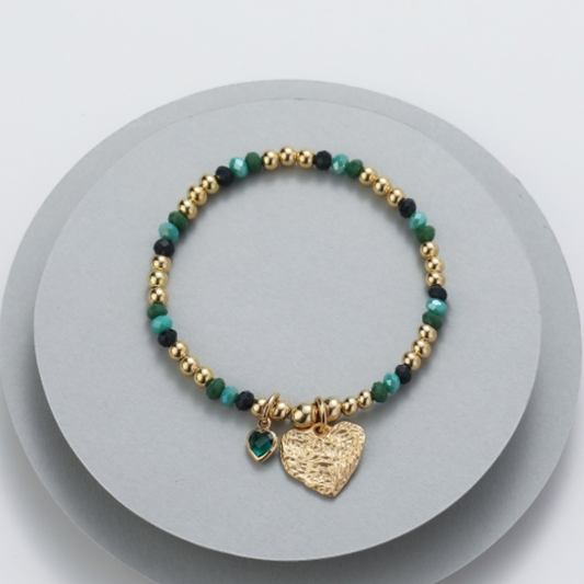 Gracee Jewellery Gold Hammered Heart Bracelet