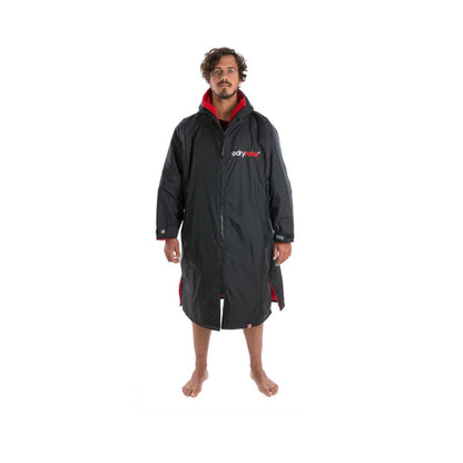 dryrobe Long Sleeve Black & Red Changing Robe (Adult)