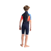 Load image into Gallery viewer, C-Skins Element Slate Navy, Red &amp; Blue Shortie Wetsuit (3:2) (Kids)
