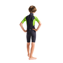 Load image into Gallery viewer, C-Skins Element Black &amp; Lime Shortie Wetsuit (3:2) (Kids)
