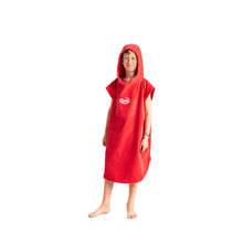 Load image into Gallery viewer, Robie Coral Red Hooded Changing Robe (Kids)
