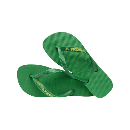 Havaianas Logo Neon Green Flip Flops