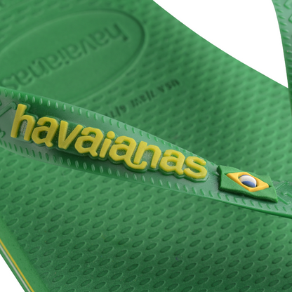 Havaianas Logo Neon Green Flip Flops