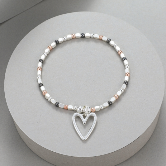 Gracee Jewellery Silver Heart Bracelet