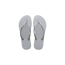 Load image into Gallery viewer, Havaianas Ice Grey Glitter Flip Flops
