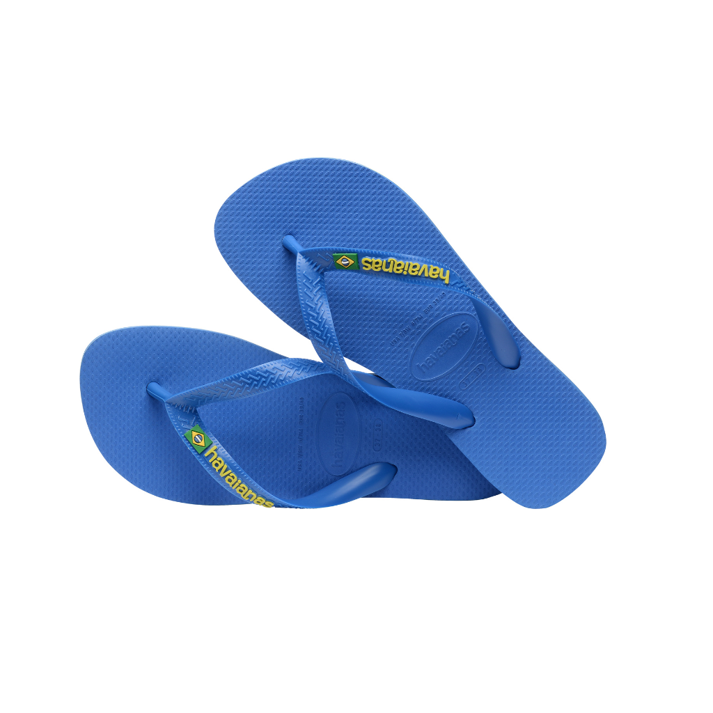 Havaianas Logo Neon Blue Flip Flops