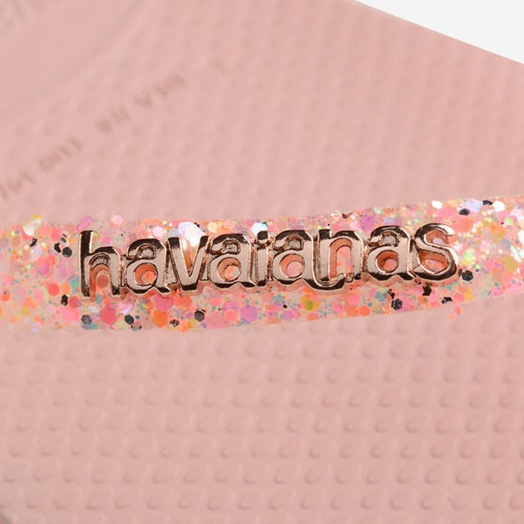 Havaianas Baby Pink Glitter Flip Flops