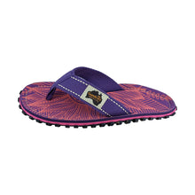 Load image into Gallery viewer, Gumbies Islander Purple Sunflower Island Flip-Flops

