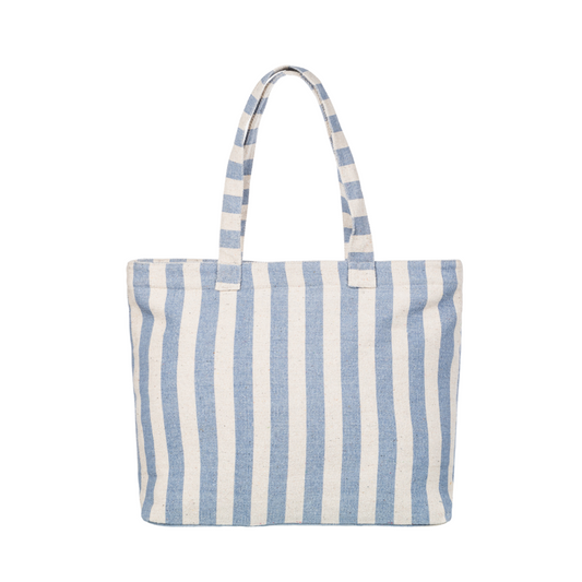 Roxy Blue & Natural Stripe Tote Bag