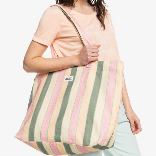 Roxy Pastel Stripe Tote Bag