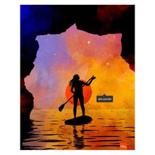 Load image into Gallery viewer, Lu Cornish SUP Sunset A4 Print
