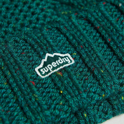 Superdry Cable Knit Forest Green Bobble Hat