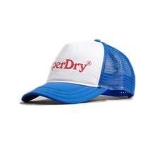 Load image into Gallery viewer, Superdry Blue &amp; White Vintage Trucker Cap
