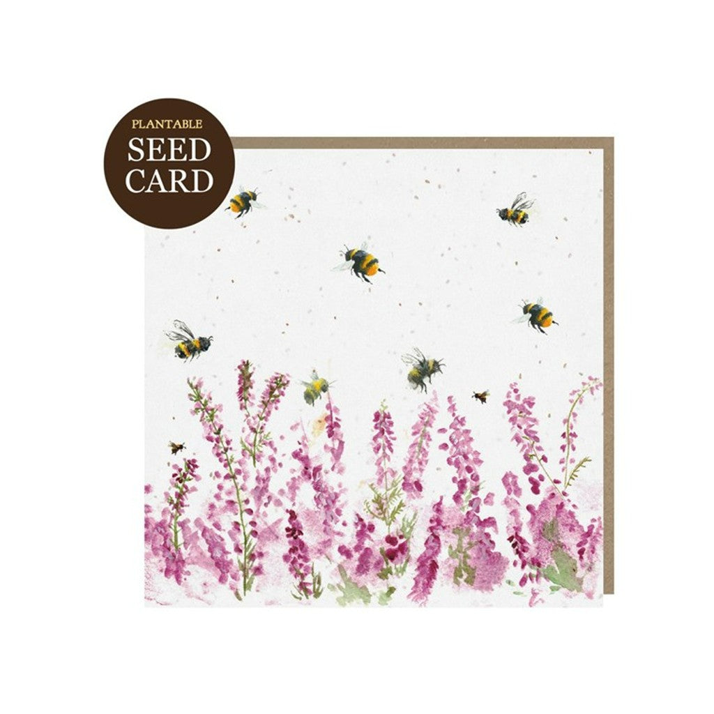 Illustrated Bees and Flowers Seed Card