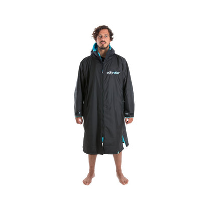 dryrobe Long Sleeve Black & Blue Changing Robe (Adult)