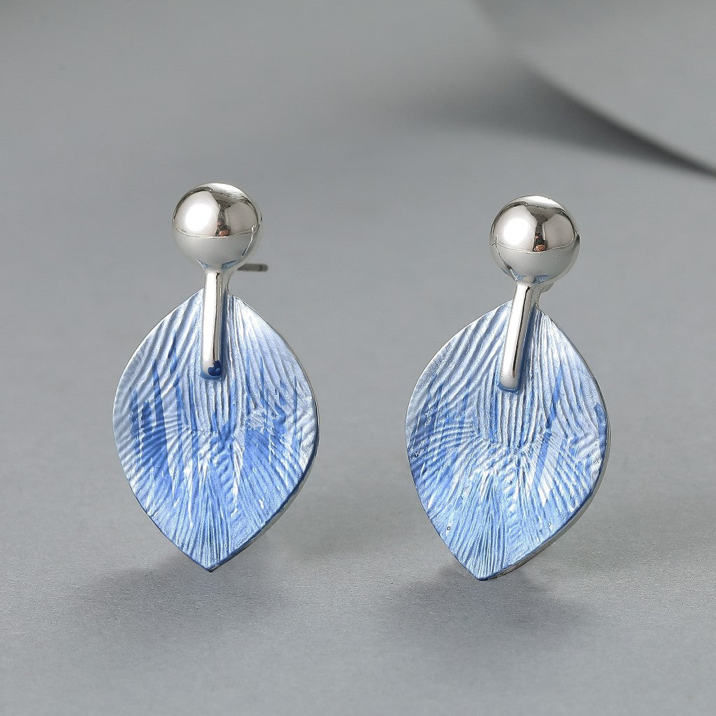 Gracee Jewellery Blue Oval Earrings