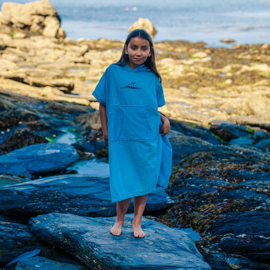 Cornwall Turquoise Hooded Changing Robe (Kids)