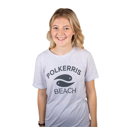 Polkerris Beach Grey T-Shirt (Adult)