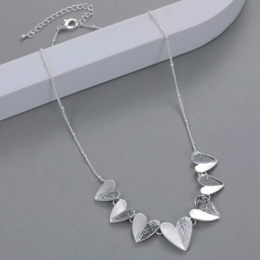 Gracee Jewellery Silver Hearts Necklace