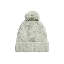 Load image into Gallery viewer, Superdry Cable Knit Light Grey Bobble Hat
