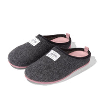 Load image into Gallery viewer, Mercredy Charcoal &amp; Pink Slippers

