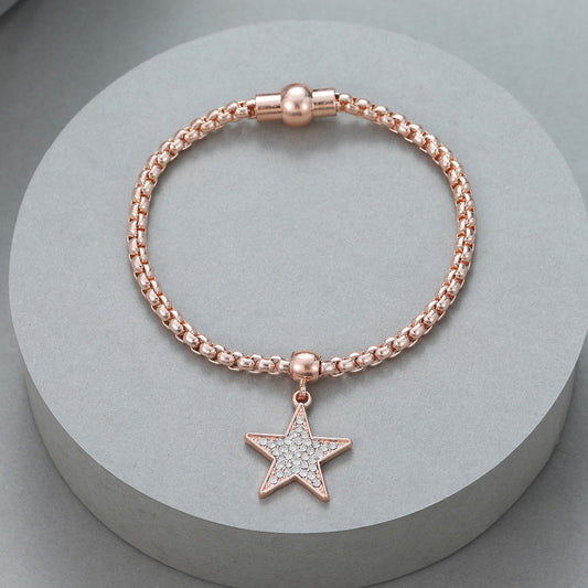Gracee Jewellery Rose Gold Link Star Bracelet
