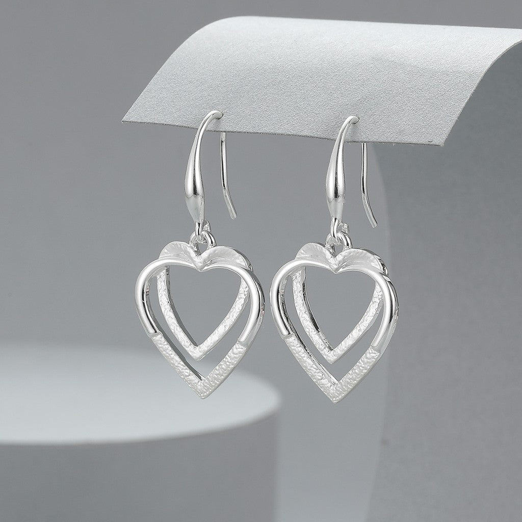 Gracee Jewellery Silver Hearts Earrings