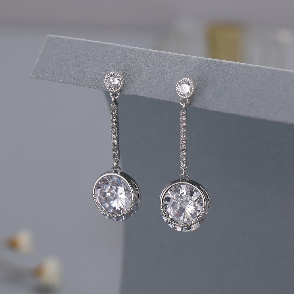 Gracee Jewellery Silver Crystal Earrings