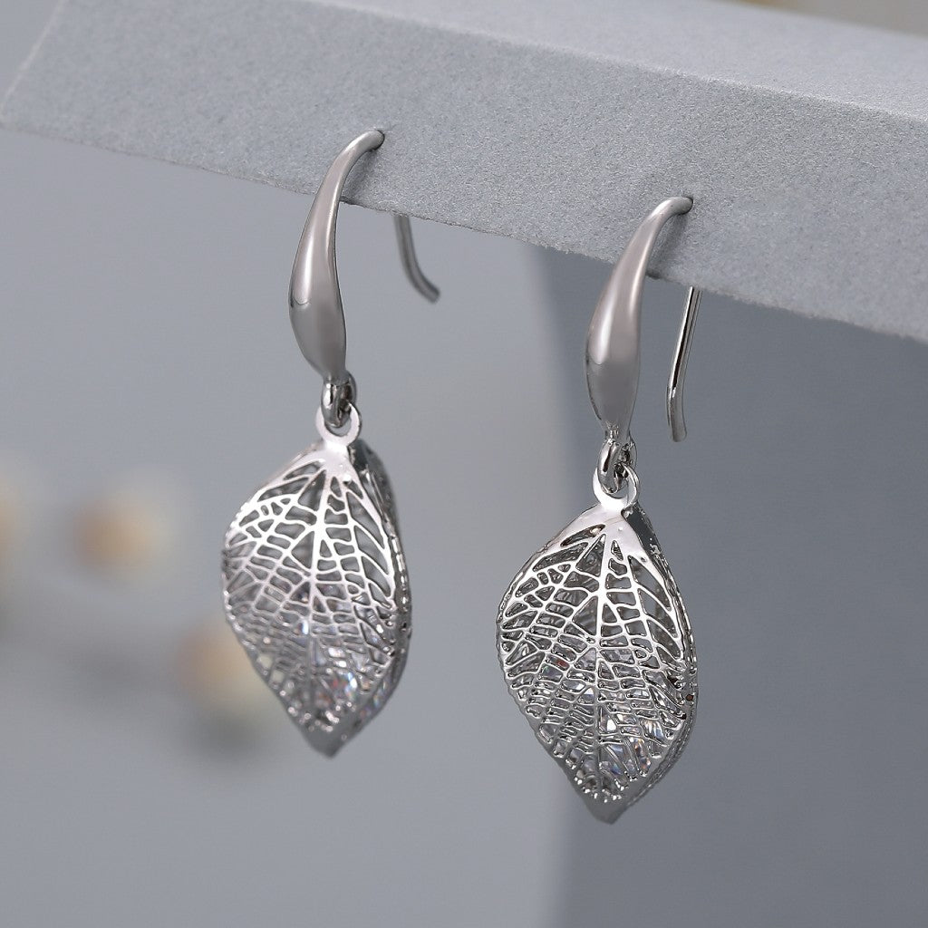 Gracee Jewellery Silver Leaf Earrings