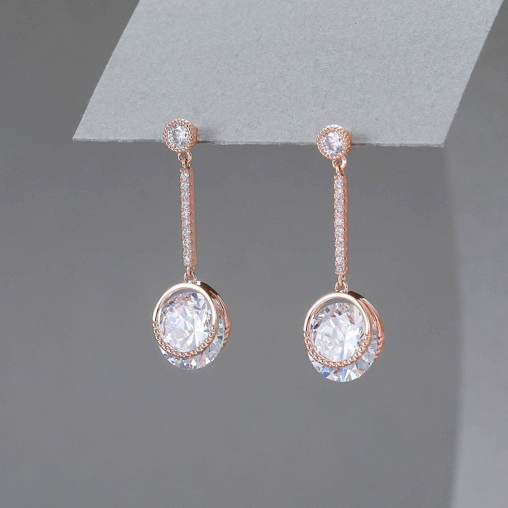 Gracee Jewellery Rose Gold Crystal Earrings