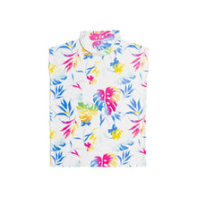 Load image into Gallery viewer, Roxy White Tropical Leaves Poncho Towel
