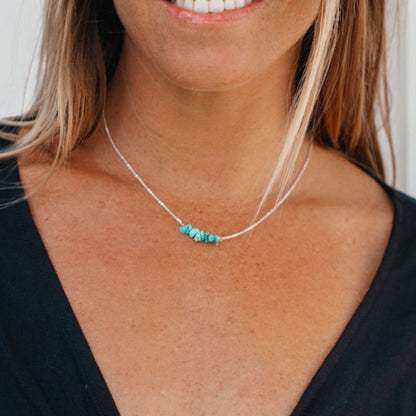 Pineapple Island Turquoise Howlite Stone Necklace